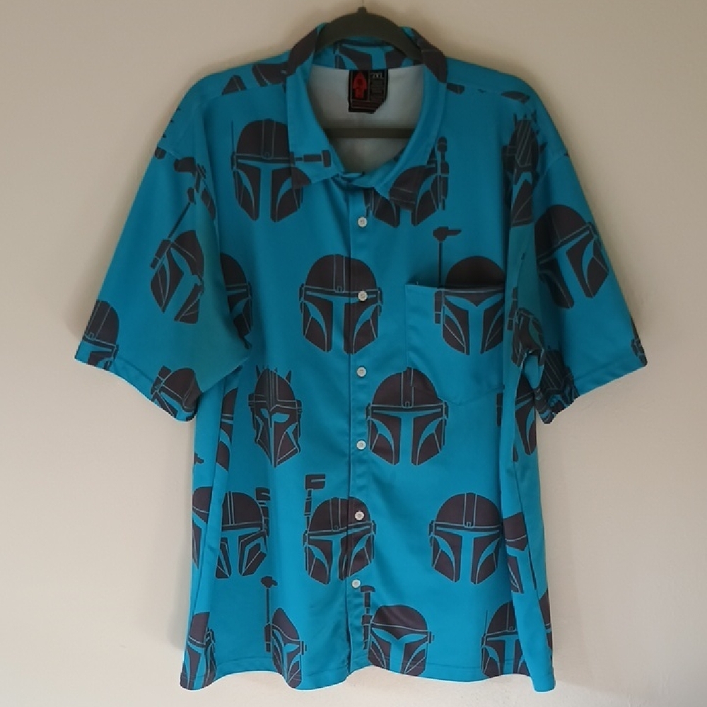 *RARE* OAF Nation Turquoise Button Down Aloha Shirt *No Longer In Production*